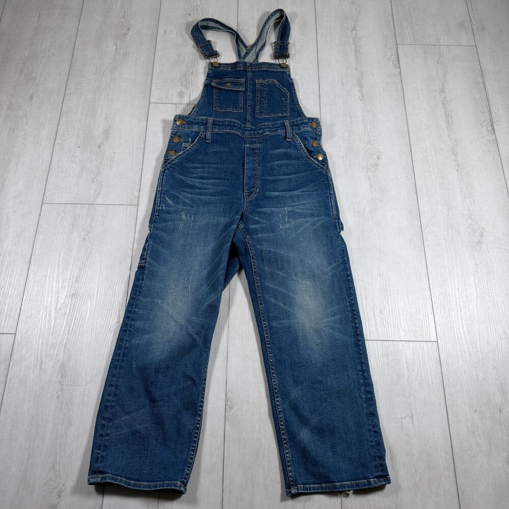 Anthropologie Denim Blue Carpenter Overalls Jumpsuit